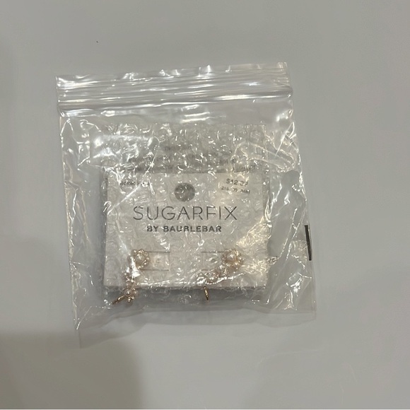 Sugarfix by BaubleBar Crystal and Pearl Ear Crawlers - Gold - Picture 7 of 7